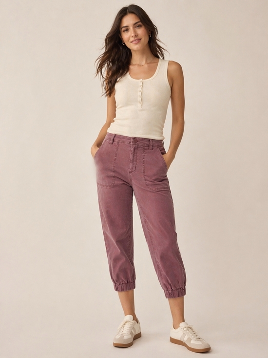 Anthropologie Pants - Anthropologie Tencel Blend Cropped Joggers Soft Utility Pants